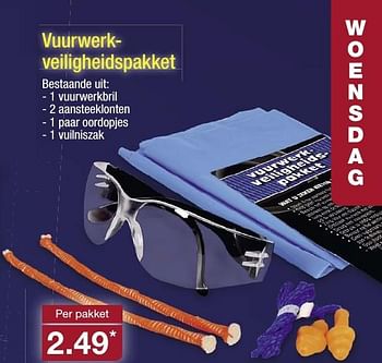 Aanbiedingen Vuurwerkveiligheidspakket - Huismerk - Aldi - Geldig van 11/12/2016 tot 18/12/2016 bij Aldi