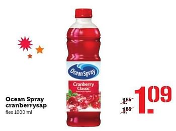 Aanbiedingen Ocean spray cranberrysap - Ocean Spray - Geldig van 12/12/2016 tot 18/12/2016 bij Coop