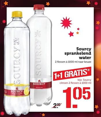 Aanbiedingen Sourcy sprankelend water - Sourcy - Geldig van 12/12/2016 tot 18/12/2016 bij Coop