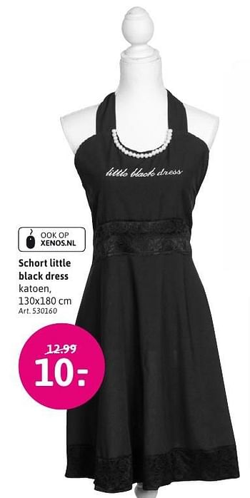 Aanbiedingen Schort little black dress - Huismerk - Xenos - Geldig van 05/12/2016 tot 18/12/2016 bij Xenos
