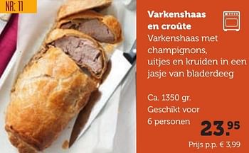 Aanbiedingen Varkenshaas en croûte - Huismerk - Coop - Geldig van 06/12/2016 tot 19/12/2016 bij Coop