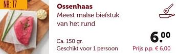 Aanbiedingen Ossenhaas meest malse biefstuk van het rund - Huismerk - Coop - Geldig van 06/12/2016 tot 19/12/2016 bij Coop