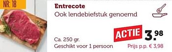 Aanbiedingen Entrecote ook lendebiefstuk genoemd - Huismerk - Coop - Geldig van 06/12/2016 tot 19/12/2016 bij Coop