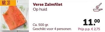 Aanbiedingen Verse zalmfilet op huid - Huismerk - Coop - Geldig van 06/12/2016 tot 19/12/2016 bij Coop