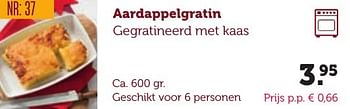 Aanbiedingen Aardappelgratin gegratineerd met kaas - Huismerk - Coop - Geldig van 06/12/2016 tot 19/12/2016 bij Coop