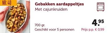 Aanbiedingen Gebakken aardappeltjes met cajunkruiden - Huismerk - Coop - Geldig van 06/12/2016 tot 19/12/2016 bij Coop