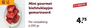 Aanbiedingen Mini gourmet biefstuklapjes gemarineerd - Huismerk - Coop - Geldig van 06/12/2016 tot 19/12/2016 bij Coop