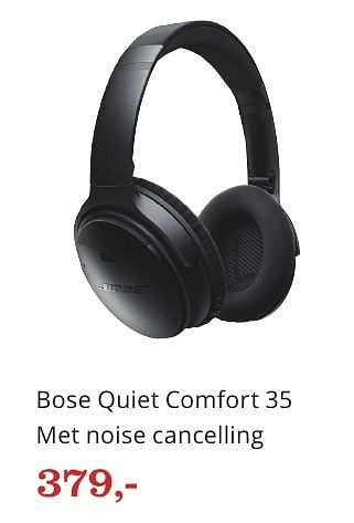 Aanbiedingen Bose quiet comfort 35 met noise cancelling - Bose - Geldig van 06/12/2016 tot 26/12/2016 bij Bol