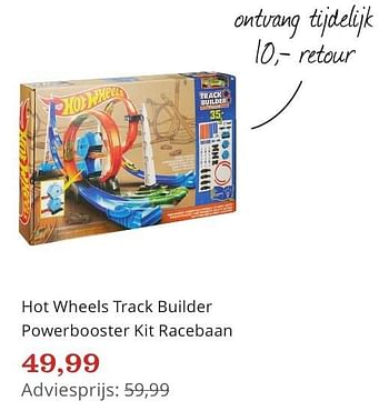 Aanbiedingen Hot wheels track builder powerbooster kit racebaan - Hot Wheels - Geldig van 06/12/2016 tot 26/12/2016 bij Bol