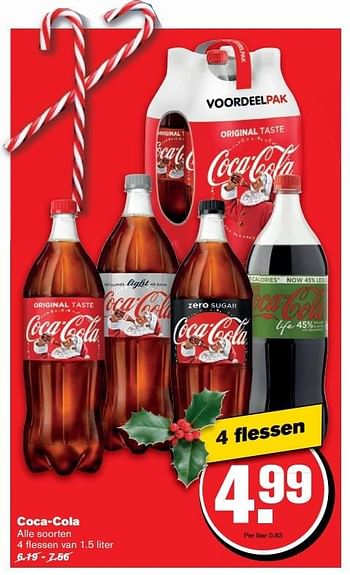 Aanbiedingen Coca-cola - Coca Cola - Geldig van 14/12/2016 tot 20/12/2016 bij Hoogvliet