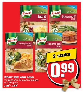 Aanbiedingen Knorr mix voor saus - Knorr - Geldig van 14/12/2016 tot 20/12/2016 bij Hoogvliet