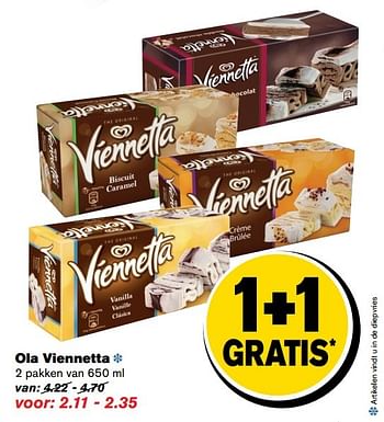 Aanbiedingen Ola viennetta - Ola - Geldig van 14/12/2016 tot 20/12/2016 bij Hoogvliet