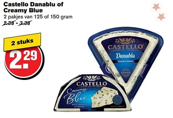 Aanbiedingen Castello danablu of creamy blue - Castello - Geldig van 14/12/2016 tot 20/12/2016 bij Hoogvliet