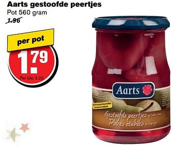 Aanbiedingen Aarts gestoofde peertjes - Aarts - Geldig van 14/12/2016 tot 20/12/2016 bij Hoogvliet
