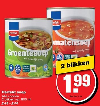 Aanbiedingen Perfekt soep - Perfekt - Geldig van 14/12/2016 tot 20/12/2016 bij Hoogvliet