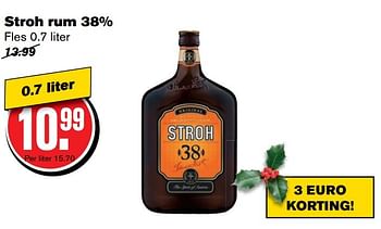 Aanbiedingen Stroh rum 38% - Stroh - Geldig van 14/12/2016 tot 20/12/2016 bij Hoogvliet