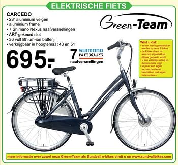 Aanbiedingen Elektrische fiets carcedo - Carcedo - Geldig van 19/12/2016 tot 07/01/2017 bij Van Cranenbroek