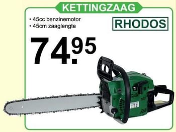Aanbiedingen Rhodos kettingzaag - Rhodos - Geldig van 19/12/2016 tot 07/01/2017 bij Van Cranenbroek