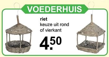 Aanbiedingen Voederhuis riet - Huismerk - Van Cranenbroek - Geldig van 19/12/2016 tot 07/01/2017 bij Van Cranenbroek