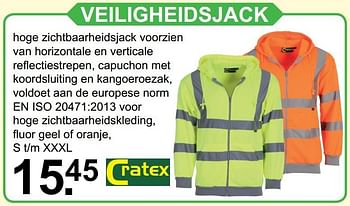 Aanbiedingen Veiligheidsjack - Cratex - Geldig van 19/12/2016 tot 07/01/2017 bij Van Cranenbroek