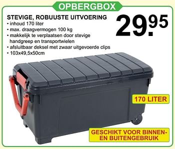 Aanbiedingen Opbergbox stevige, robuuste uitvoering - Huismerk - Van Cranenbroek - Geldig van 19/12/2016 tot 07/01/2017 bij Van Cranenbroek