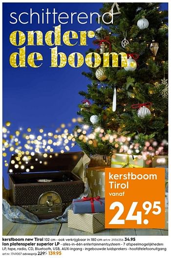 Aanbiedingen Kerstboom tirol - Huismerk - Blokker - Geldig van 05/12/2016 tot 21/12/2016 bij Blokker