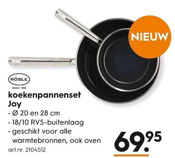 Aanbiedingen Koekenpannenset joy - Rosle - Geldig van 05/12/2016 tot 21/12/2016 bij Blokker
