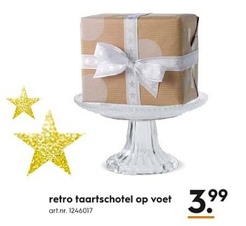 Aanbiedingen Retro taartschotel op voet - Huismerk - Blokker - Geldig van 05/12/2016 tot 21/12/2016 bij Blokker
