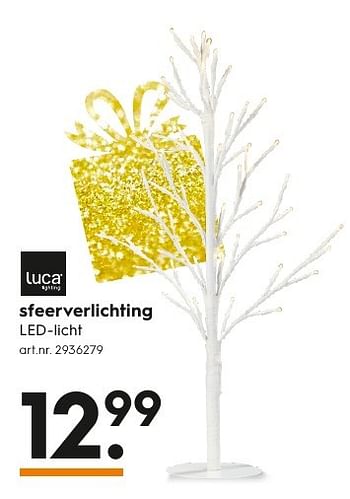 Aanbiedingen Sfeerverlichting led-licht - Luca Lighting - Geldig van 05/12/2016 tot 21/12/2016 bij Blokker