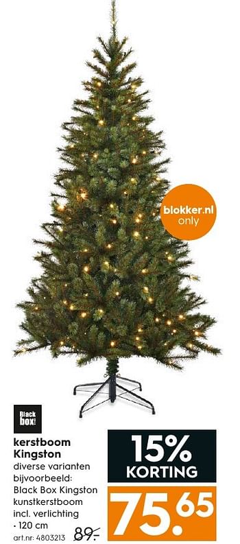 Aanbiedingen Kerstboom kingston - Huismerk - Blokker - Geldig van 05/12/2016 tot 21/12/2016 bij Blokker