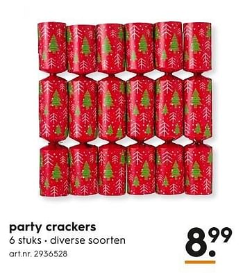 Aanbiedingen Party crackers - Huismerk - Blokker - Geldig van 05/12/2016 tot 21/12/2016 bij Blokker