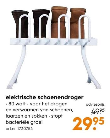 Aanbiedingen Elektrische schoenendroger - Huismerk - Blokker - Geldig van 05/12/2016 tot 21/12/2016 bij Blokker