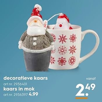 Aanbiedingen Decoratieve kaars - Huismerk - Blokker - Geldig van 05/12/2016 tot 21/12/2016 bij Blokker