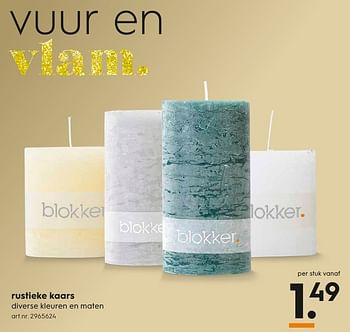 Aanbiedingen Rustieke kaars - Huismerk - Blokker - Geldig van 05/12/2016 tot 21/12/2016 bij Blokker