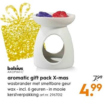 Aanbiedingen Aromatic gift pack x-mas - Bolsius - Geldig van 05/12/2016 tot 21/12/2016 bij Blokker