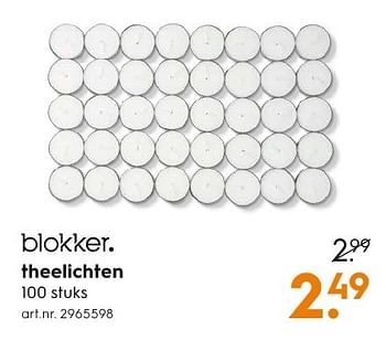 Aanbiedingen Theelichten - Huismerk - Blokker - Geldig van 05/12/2016 tot 21/12/2016 bij Blokker