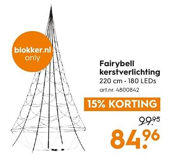 Aanbiedingen Fairybell kerstverlichting - Huismerk - Blokker - Geldig van 05/12/2016 tot 21/12/2016 bij Blokker
