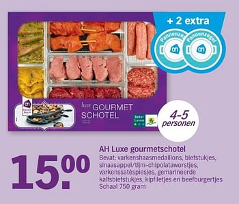 Aanbiedingen Ah luxe gourmetschotel - Huismerk - Albert Heijn - Geldig van 18/12/2016 tot 24/12/2016 bij Albert Heijn