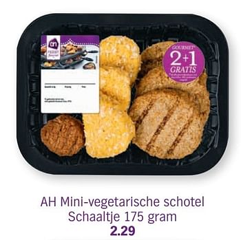 Aanbiedingen Ah mini-vegetarische schotel - Huismerk - Albert Heijn - Geldig van 18/12/2016 tot 24/12/2016 bij Albert Heijn