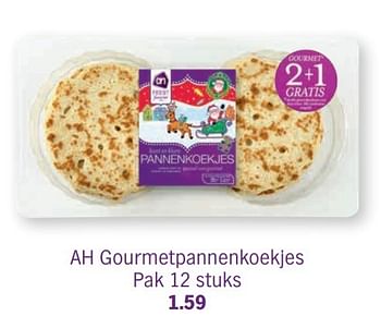 Aanbiedingen Ah gourmetpannenkoekjes - Huismerk - Albert Heijn - Geldig van 18/12/2016 tot 24/12/2016 bij Albert Heijn