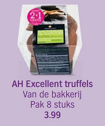 Aanbiedingen Ah excellent truffels - Huismerk - Albert Heijn - Geldig van 18/12/2016 tot 24/12/2016 bij Albert Heijn