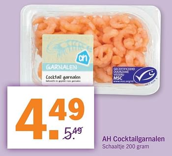 Aanbiedingen Ah cocktailgarnalen - Huismerk - Albert Heijn - Geldig van 18/12/2016 tot 24/12/2016 bij Albert Heijn