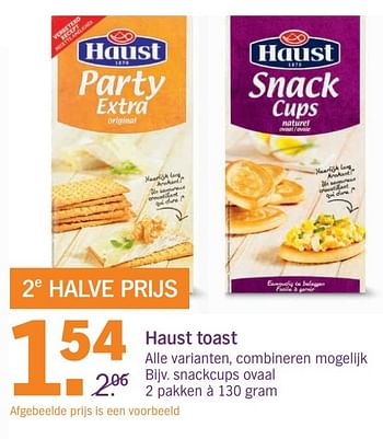 Aanbiedingen Haust toast - Haust - Geldig van 18/12/2016 tot 24/12/2016 bij Albert Heijn