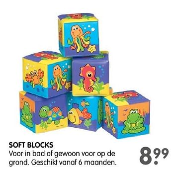 Aanbiedingen Soft blocks voor in bad of gewoon voor op de grond - Huismerk - Prenatal - Geldig van 05/12/2016 tot 24/12/2016 bij Prenatal