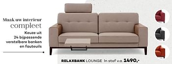 Aanbiedingen Relaxbank lounge - Huismerk - Prominent - Geldig van 04/12/2016 tot 24/12/2016 bij Prominent