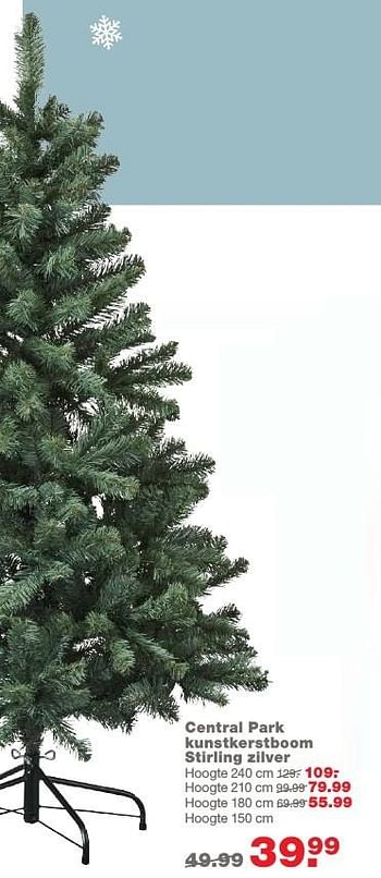 Aanbiedingen Central park kunstkerstboom stirling zilver - Huismerk - Praxis - Geldig van 12/12/2016 tot 24/12/2016 bij Praxis