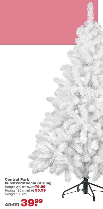 Aanbiedingen Central park kunstkerstboom stirling - Huismerk - Praxis - Geldig van 12/12/2016 tot 24/12/2016 bij Praxis
