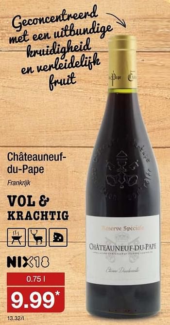 Aanbiedingen Châteauneuf-du-pape - Rode wijnen - Geldig van 21/12/2016 tot 31/12/2016 bij Aldi