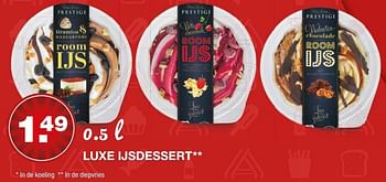 Aanbiedingen Luxe ijsdessert - Huismerk - Aldi - Geldig van 21/12/2016 tot 31/12/2016 bij Aldi