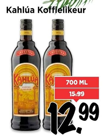 Aanbiedingen Kahlúa koffielikeur - Kahlua - Geldig van 18/12/2016 tot 24/12/2016 bij Vomar